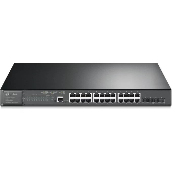 Коммутатор TP-LINK 24-портовый с четырьмя слотами SFP+ 10 Гбит/с TL-SG3428XMP Коммутатор TP-LINK 24-портовый с четырьмя слотами SFP+ 10 Гбит/с TL-SG3428XMP