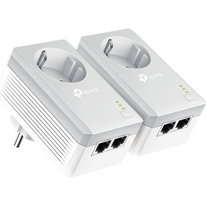 Комплект адаптеров TP-LINK POWERLINE AV600 со встроенной розеткой TL-PA4020P KIT Комплект адаптеров TP-LINK POWERLINE AV600 со встроенной розеткой TL-PA4020P KIT