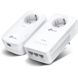 Комплект двухдиапазонных гигабитных Powerline-адаптеров TP-LINK TL-WPA8631P KIT AV1300 с Wi-Fi и встроенной розеткой